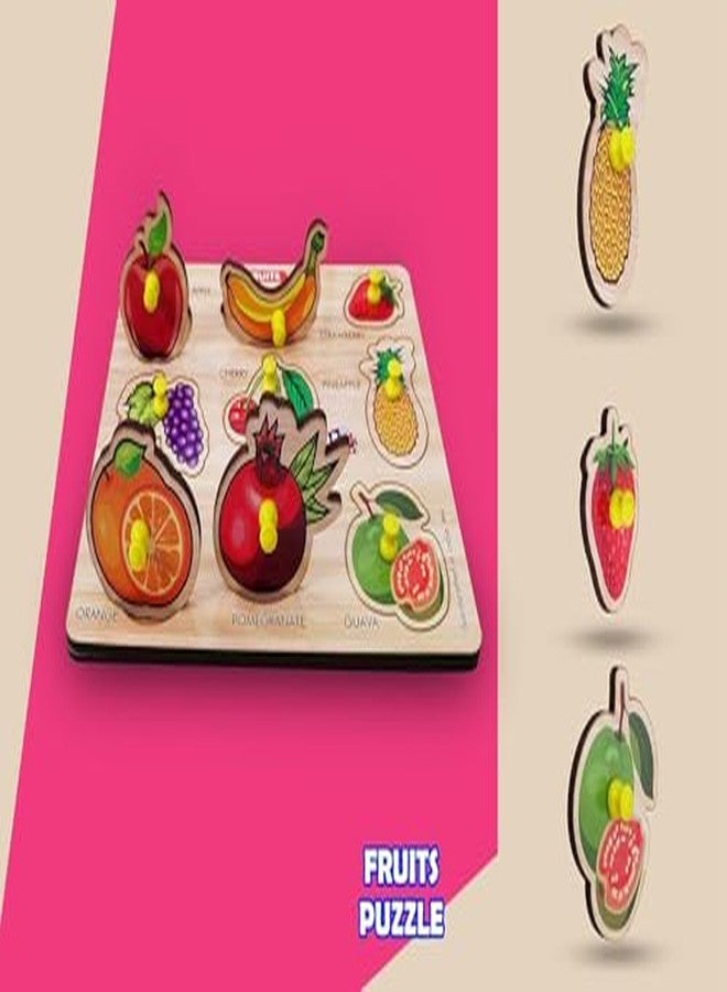MAPA PLAY Educational Fruit Jigsaw Puzzle for Children to Enhance Their Knowledge About Teach (Pack of 1) - Image 3